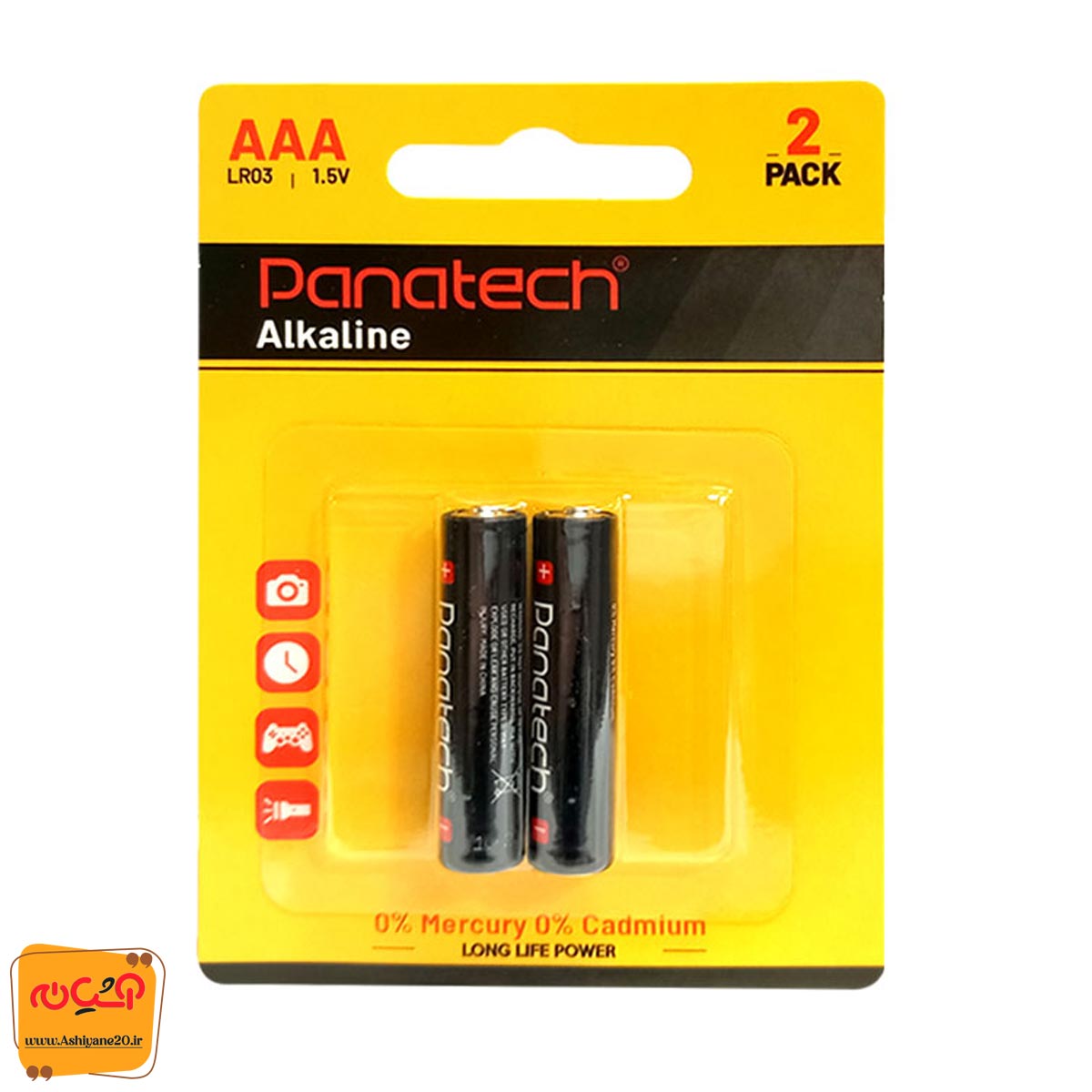 باتری نیم قلمی آلکالاین Panatech AA