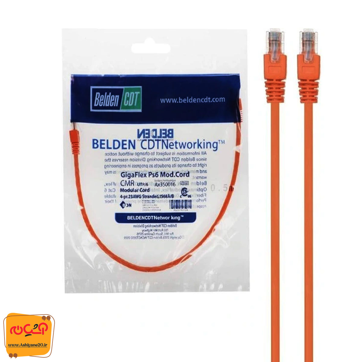کابل شبکه ۰.۵  متری BELDEN CAT6