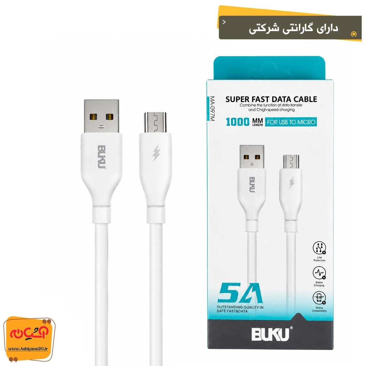 102173 کابل شارژ میکرو BUKU MA-097M - تصویر 1