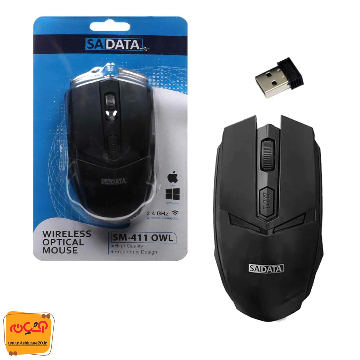 201191-1.webp موس وایرلس SADATA SM-411 - تصویر 1